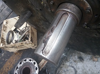 水泥选粉机减速机联轴器轴头轴磨损修复