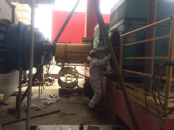 1000kw高压电机轴磨损现场修复