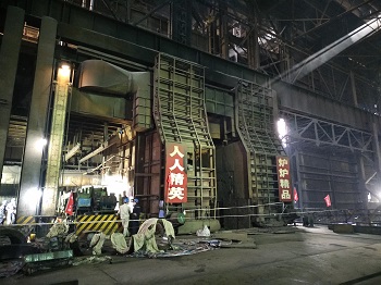 炼钢转炉耳轴轴承位磨损在线修复