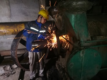 真空泵轴磨损现场修复