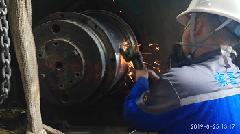 辊压机轴头在线快速修复