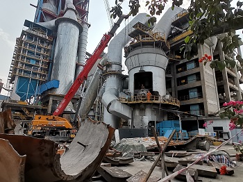 中材水泥史密斯立磨磨辊磨损修复