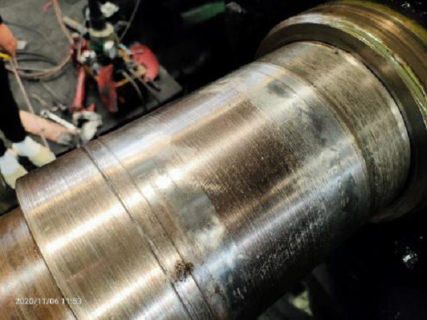 冷轧飞剪皮带轮轴磨损了，能不能在