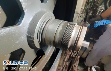 烘缸轴头磨损后可以在线维修么?